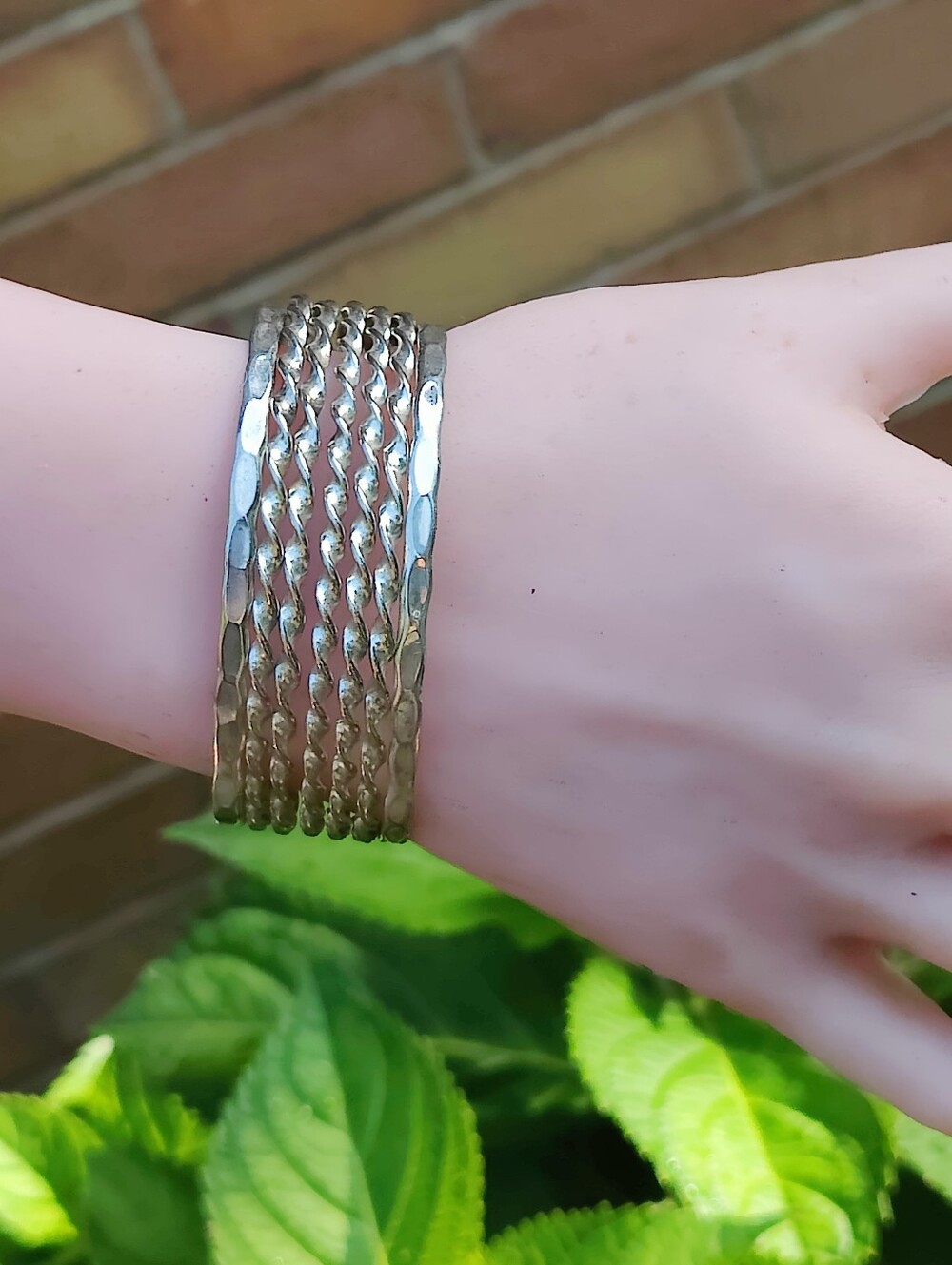 Wide Vintage Sterling Silver Cuff Bracelet - Picture 4 of 10